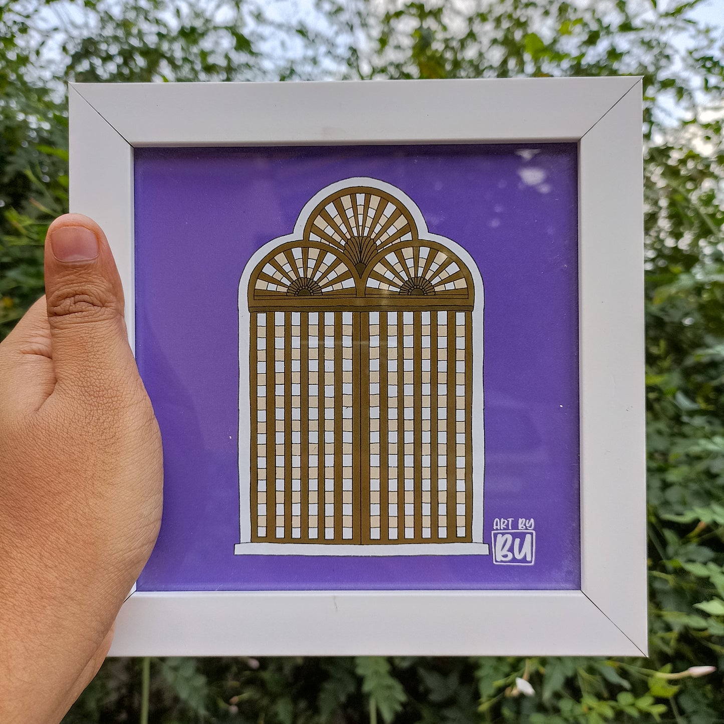 Windows of Goa (Purple) Artwork, Framed